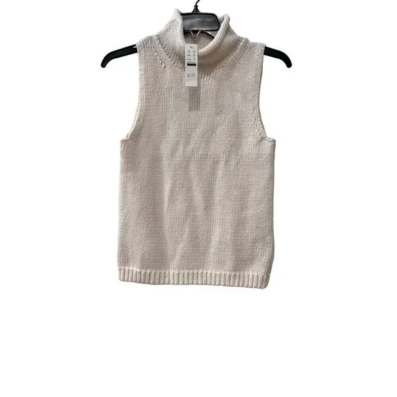 New J. Crew Size XS Rollneck sweater shell White FA23 - Picture 2 of 10